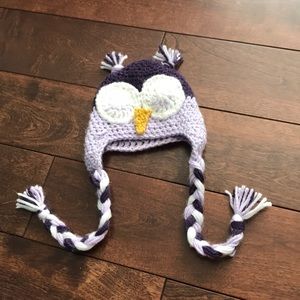 Owl crochet hat
